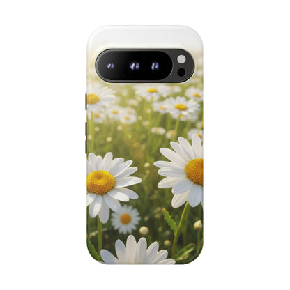 Daisy Phone Case – Floral Spring Field Tough Protective Case (iPhone, Samsung, Pixel)