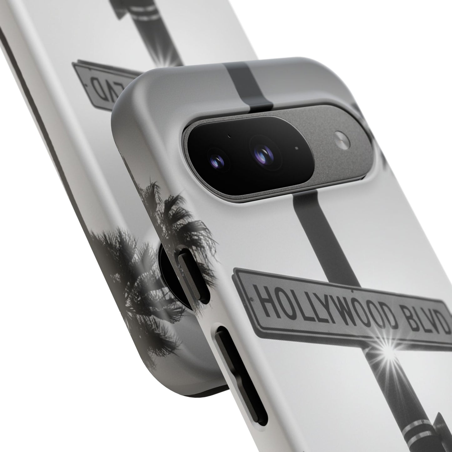 Hollywood Blvd Phone Case | Vintage Los Angeles Street Sign | Black & White LA Aesthetic