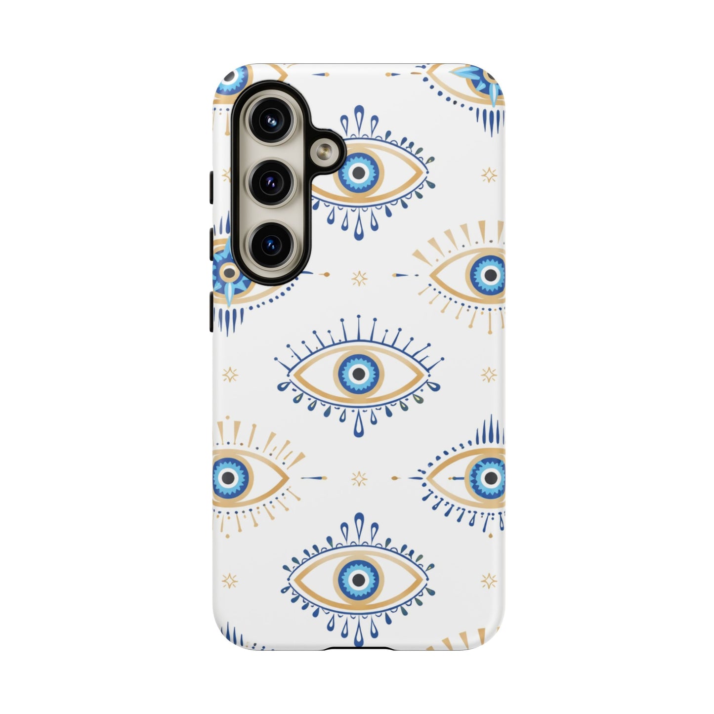Blue Evil Eye Phone Case – Protective Slim Shockproof Cover for Iphone, Samsung Galaxy and Pixel