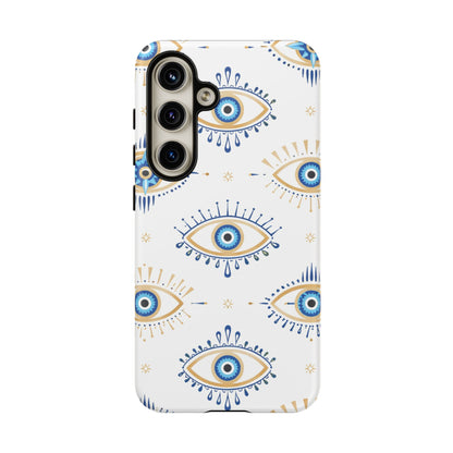 Blue Evil Eye Phone Case – Protective Slim Shockproof Cover for Iphone, Samsung Galaxy and Pixel