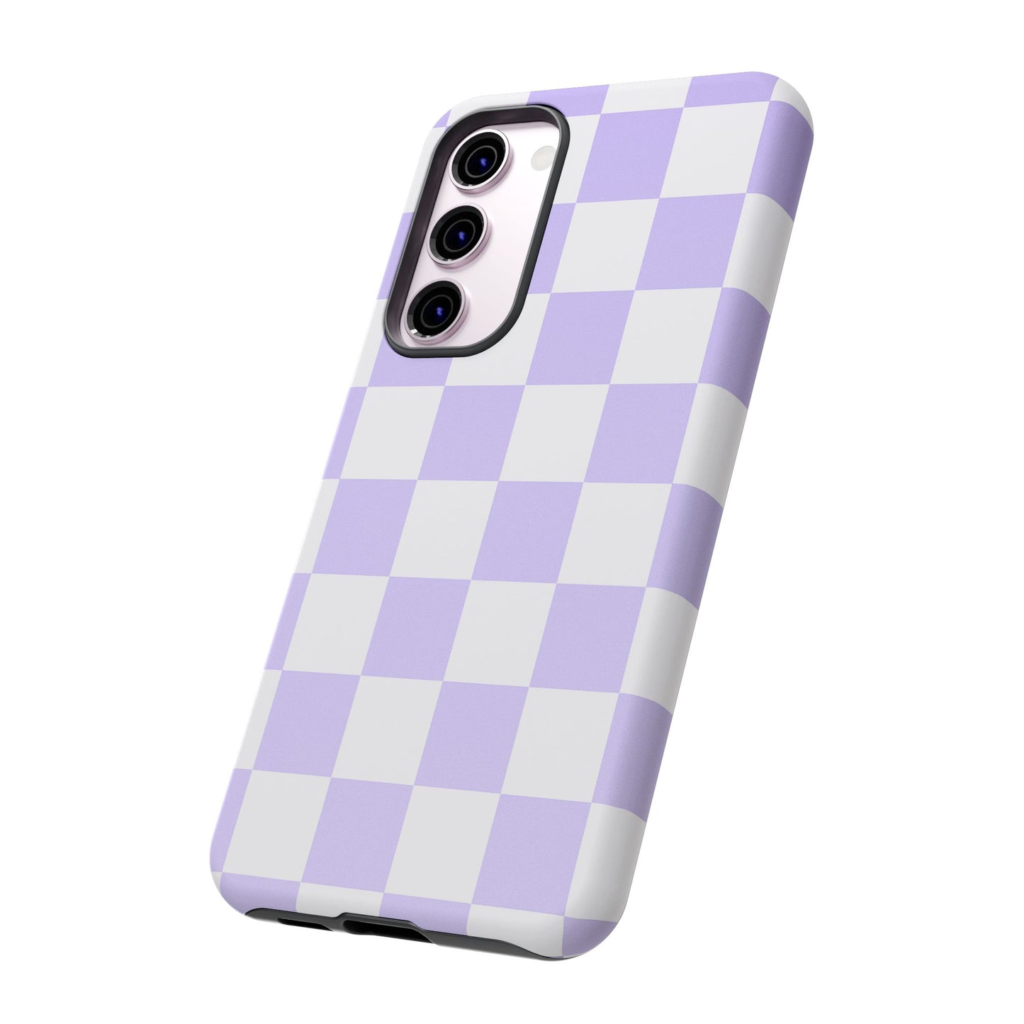 Lavender Checkerboard Phone Case | Pastel Aesthetic Tough Case