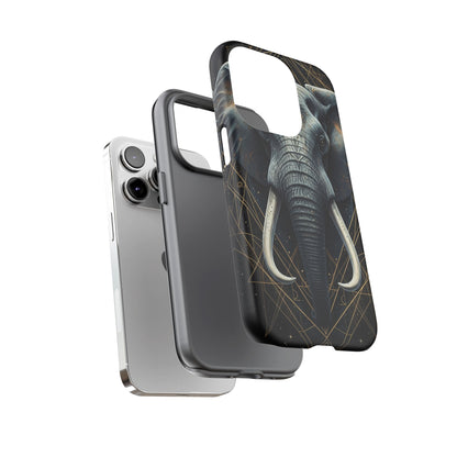 Elephant Mandala Phone Case – Black and Gold Spiritual Elephant Tough Protective Case