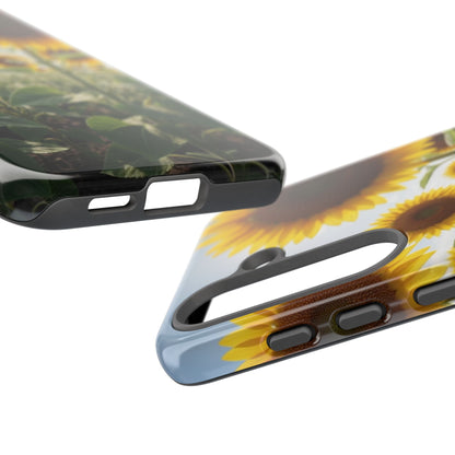 Sunflower Field Phone Case | Golden Hour Floral Aesthetic | Bright Summer Tough Case