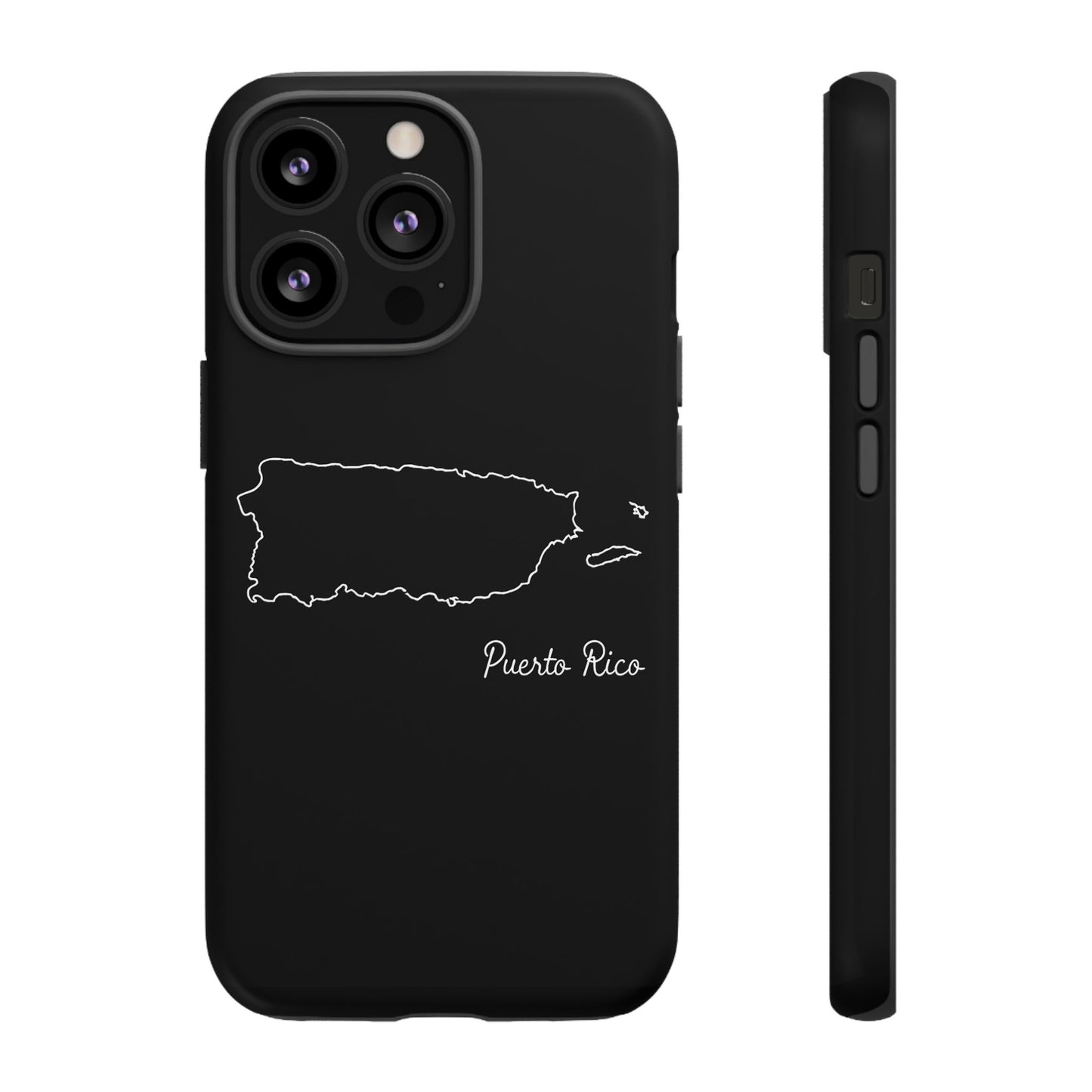 Puerto Rico Outline Phone Case – Minimal Country Map Tough Case (iPhone, Samsung, Pixel)