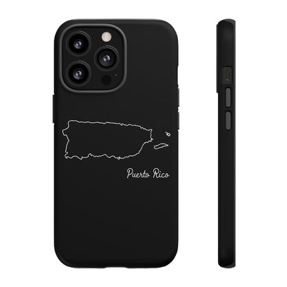 Puerto Rico Outline Phone Case – Minimal Country Map Tough Case (iPhone, Samsung, Pixel)