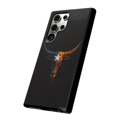 Texas Longhorn Skull Phone Case Western Cowboy Bull iPhone Samsung Cover