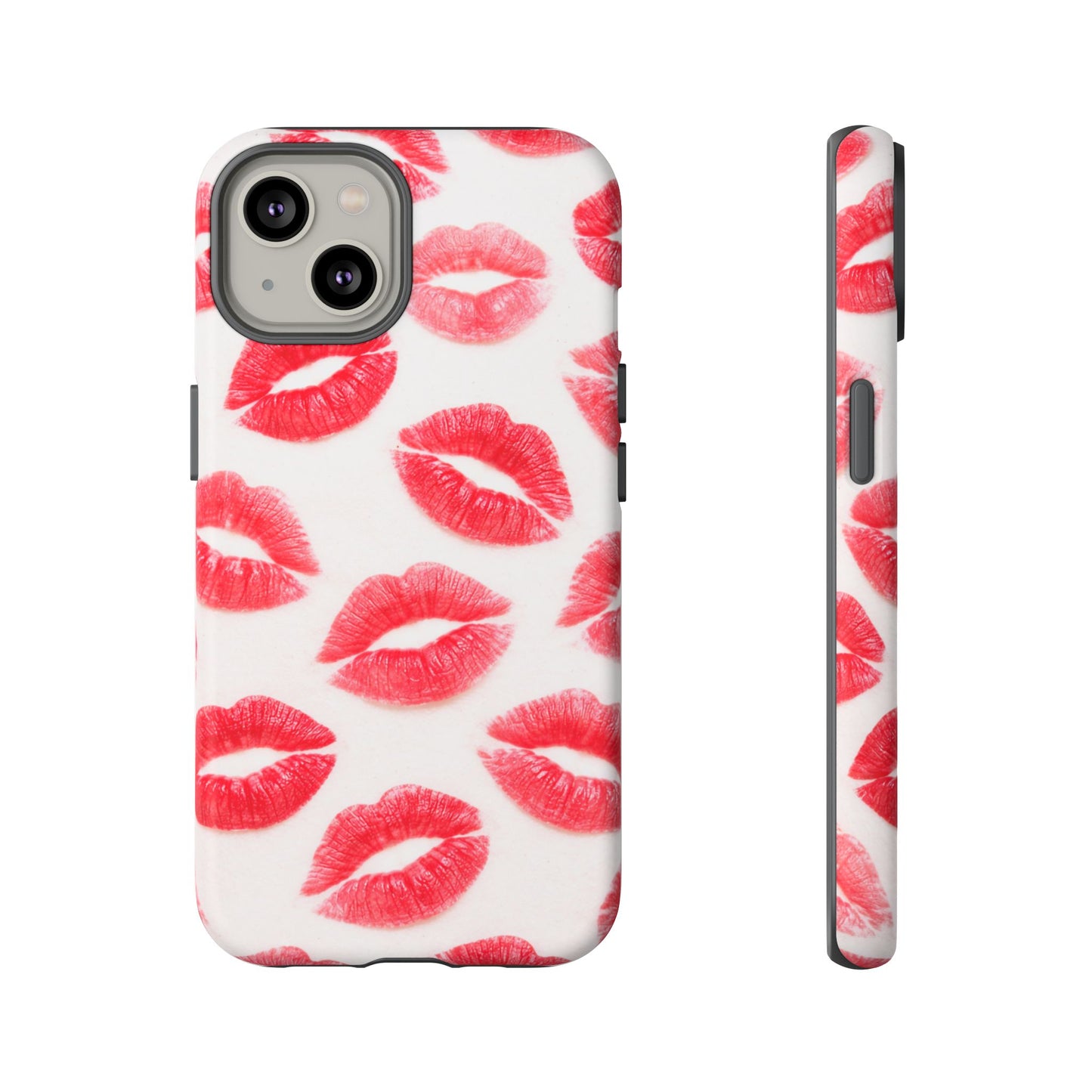 Red Lipstick Kiss Phone Case – Sexy Lip Print Pattern Tough Protective Cover