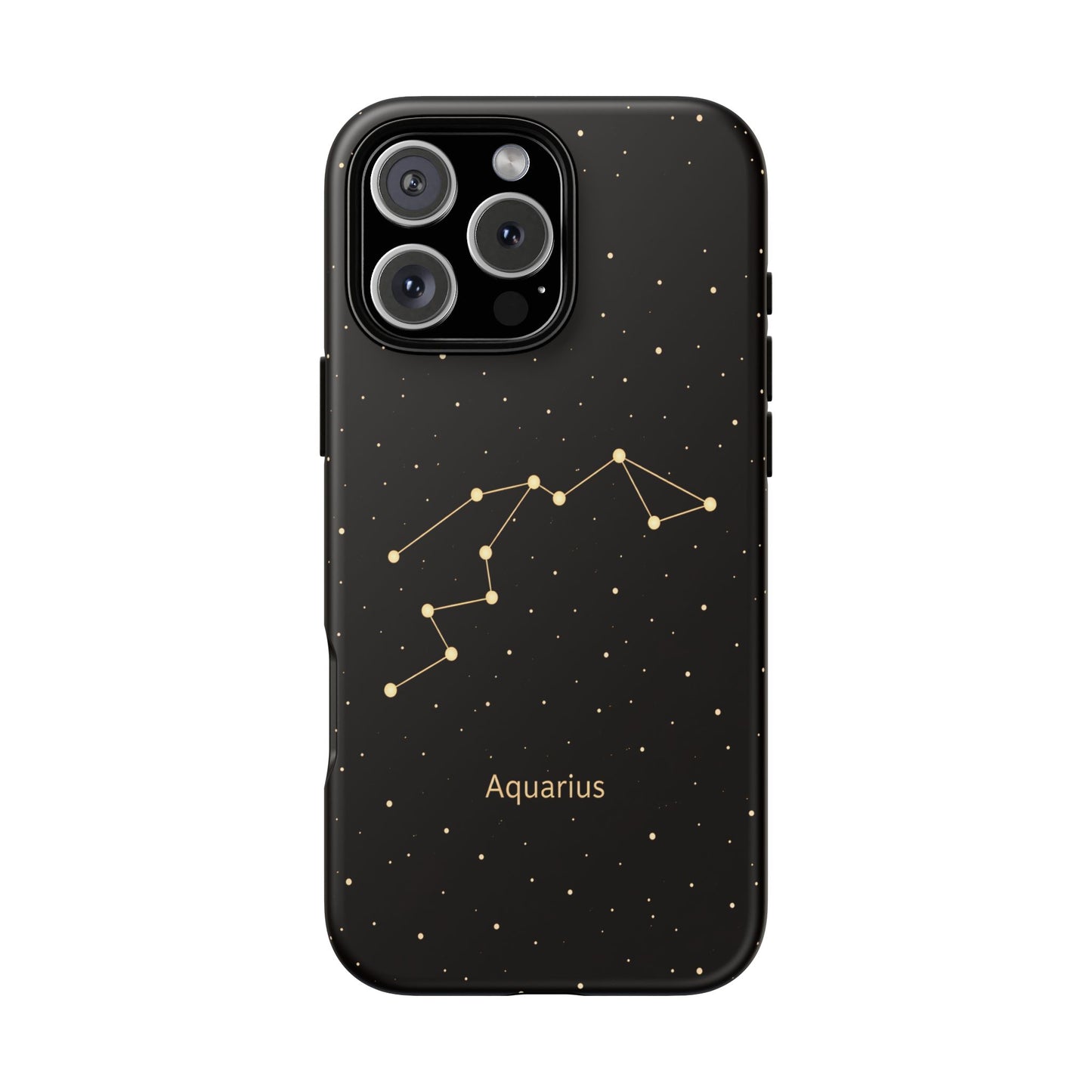 Aquarius Zodiac Constellation Phone Case – Luxe Gold Celestial Cover
