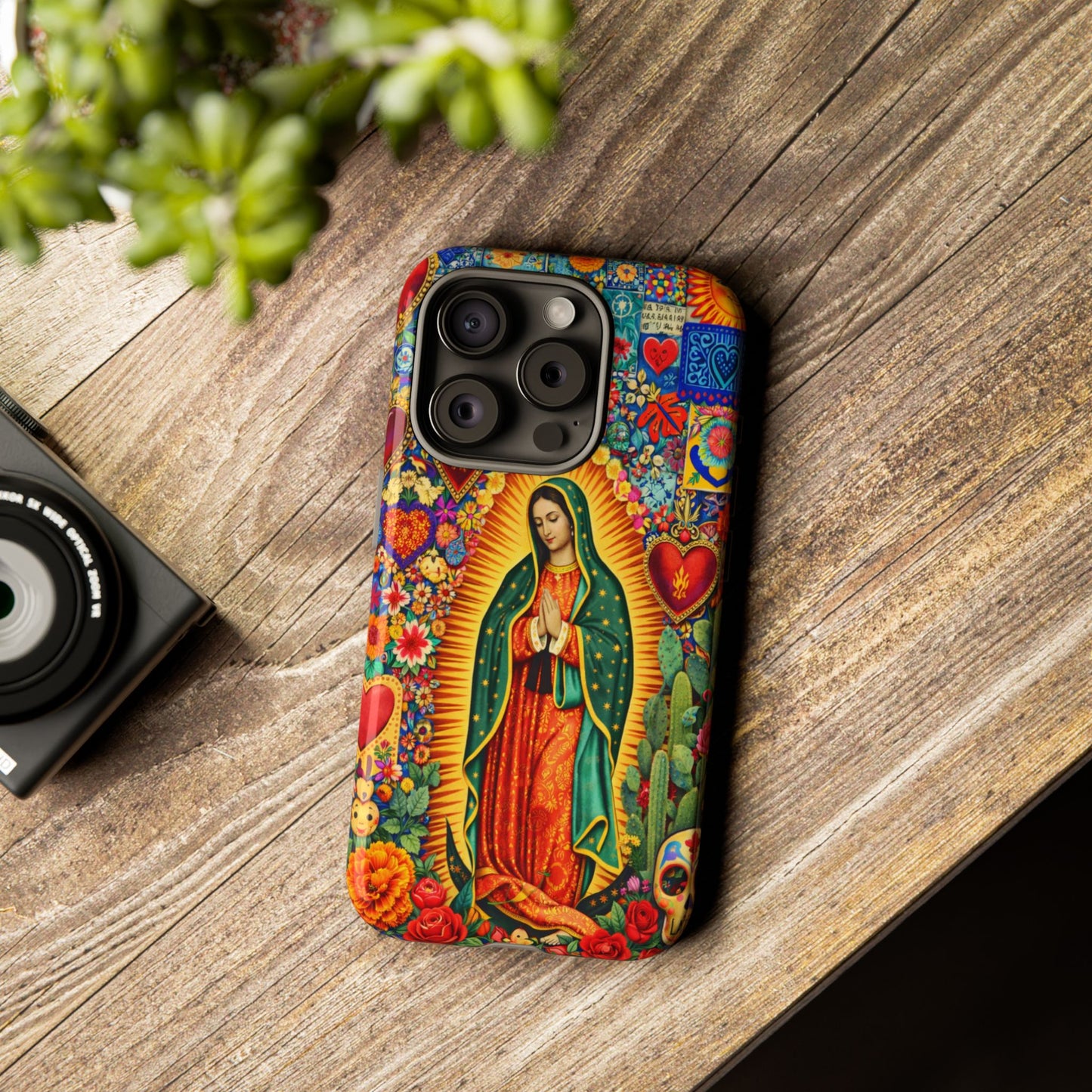 Virgin Mary Guadalupe Phone Case Mexican Folk Art Tough Cover iPhone Samsung
