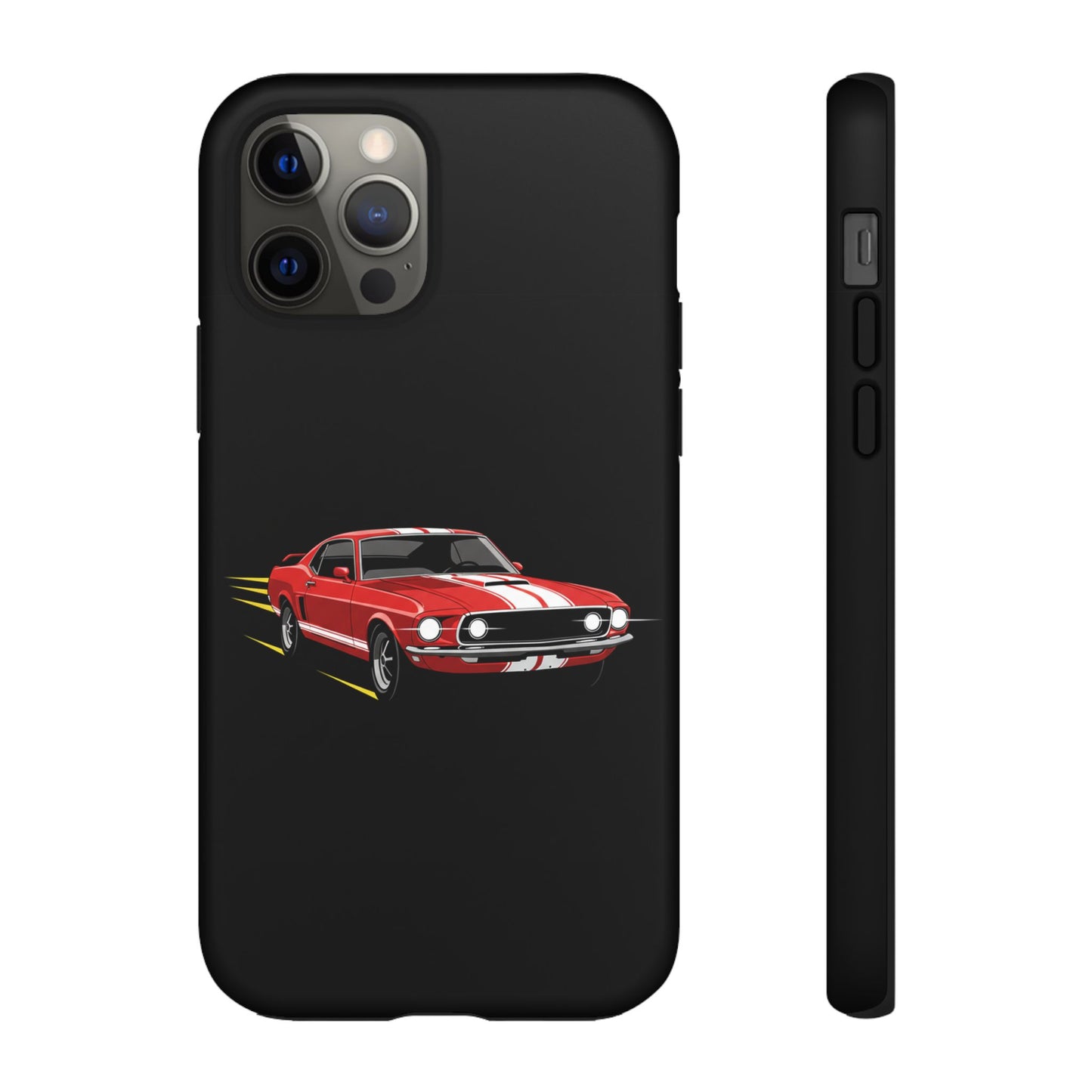 Red Muscle Car Phone Case – Classic Car Racing Tough Protective Case