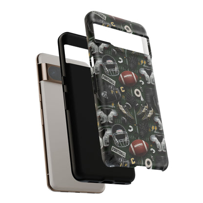 Football Pattern Phone Case – Sports Fan Tough Protective Game Day Case