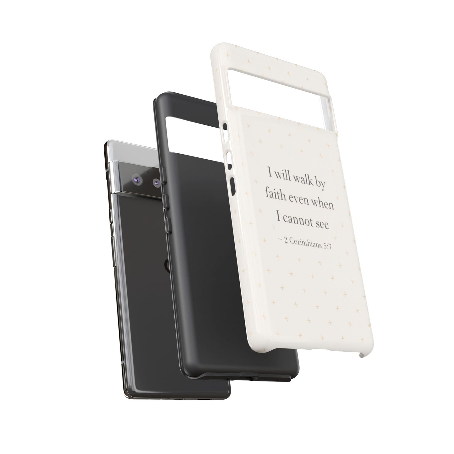 Walk by Faith Phone Case 2 Corinthians 5:7 Christian Bible Cover