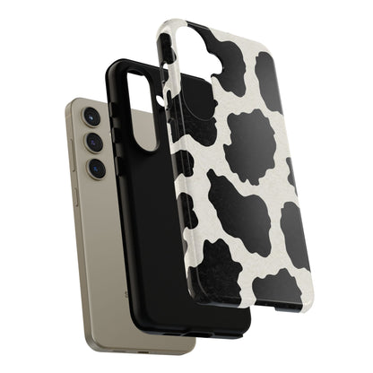 Black & White Cow Print Phone Case | Aesthetic Tough Protective Case