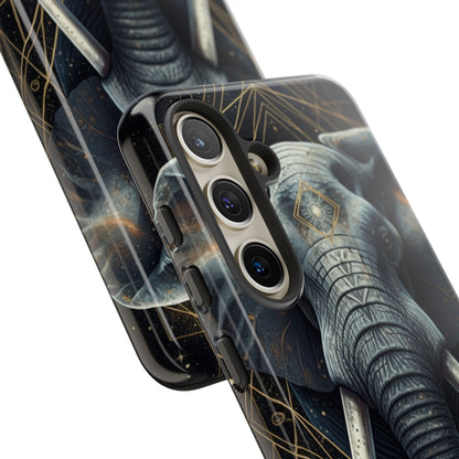 Elephant Mandala Phone Case | Minimal Gold Accent Tough Case