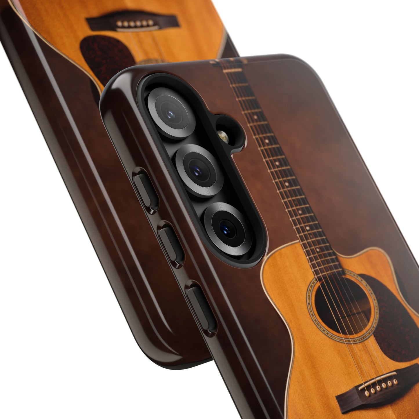 Acoustic Guitar Daisy Phone Case | Rustic Music Lover Tough Cover