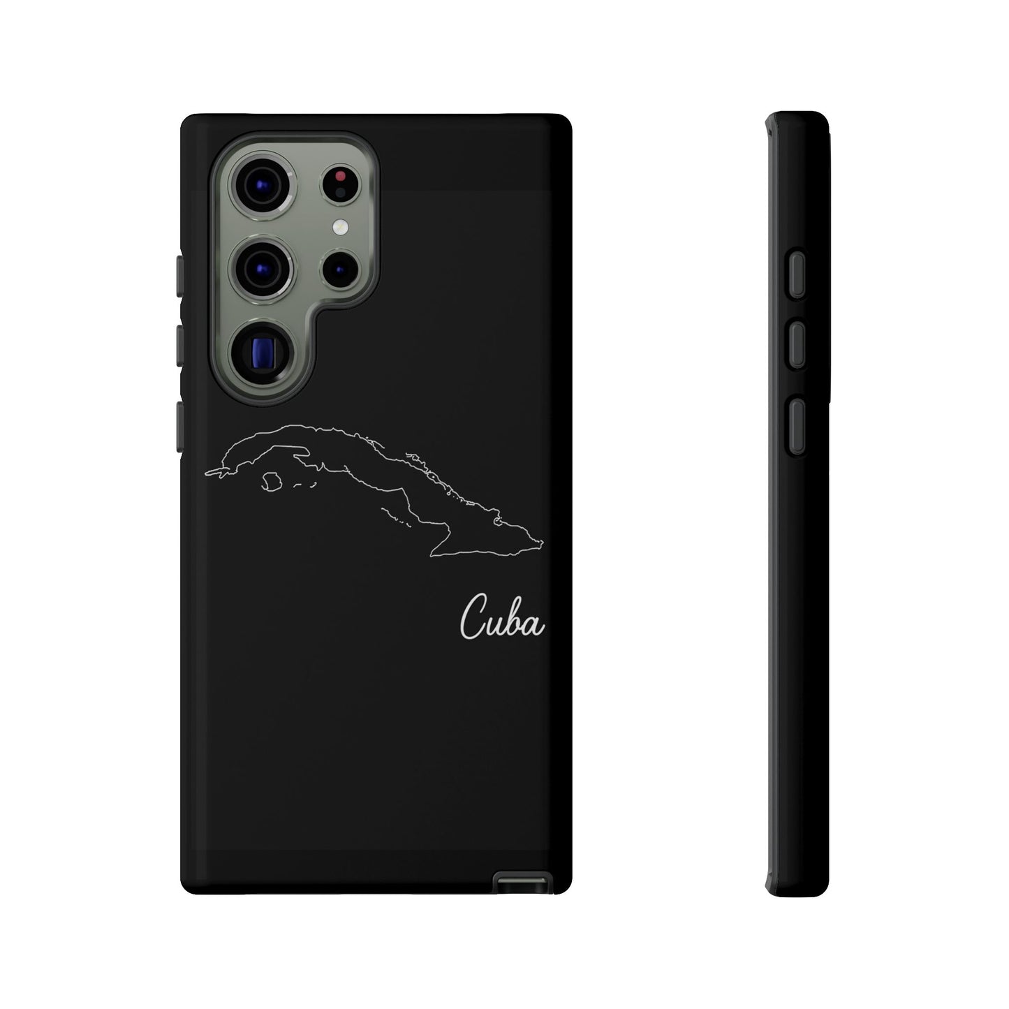 Cuba Outline Phone Case – Minimal Country Map Tough Case (iPhone, Samsung, Pixel)