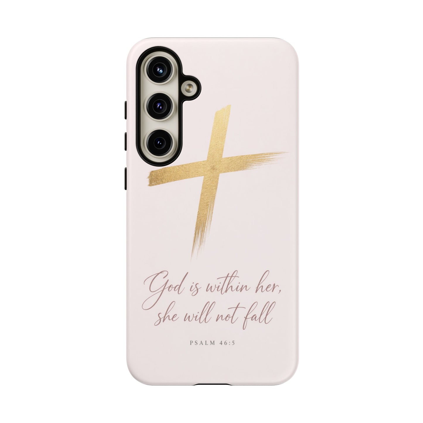 Psalm 46:5 God Is Within Her Christian Cross Phone Case Faith Gift