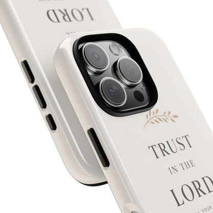 Proverbs 3:5 Christian Phone Case Trust in the Lord Minimalist Faith Cover