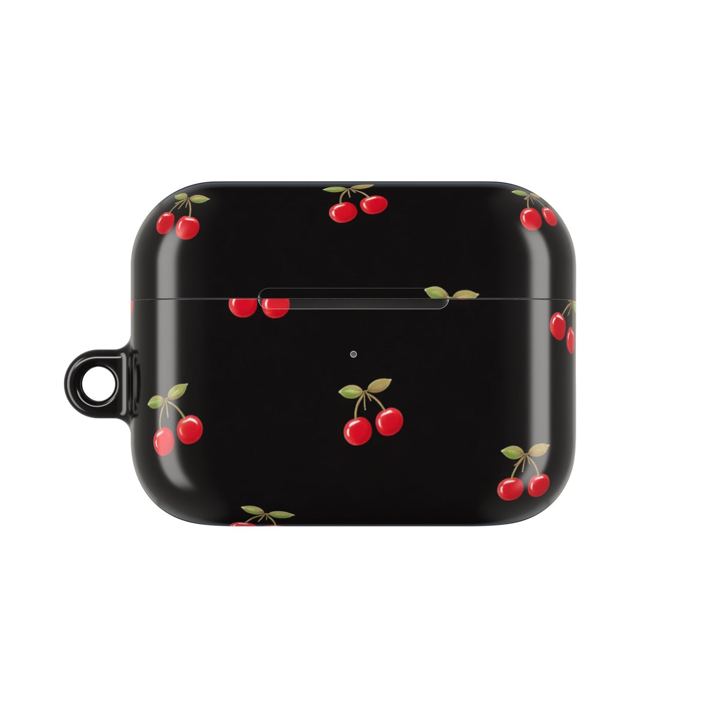 Cherry Pattern AirPod Case — Cute Black Cherry Protective Cover