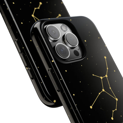 Virgo Zodiac Constellation Phone Case – Luxe Gold Celestial Cover