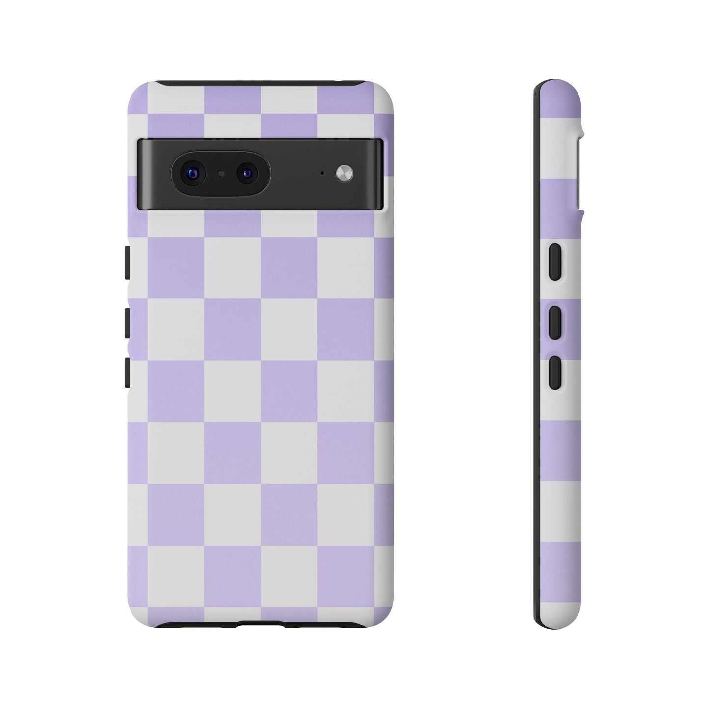 Lavender Checkerboard Phone Case | Pastel Aesthetic Tough Case