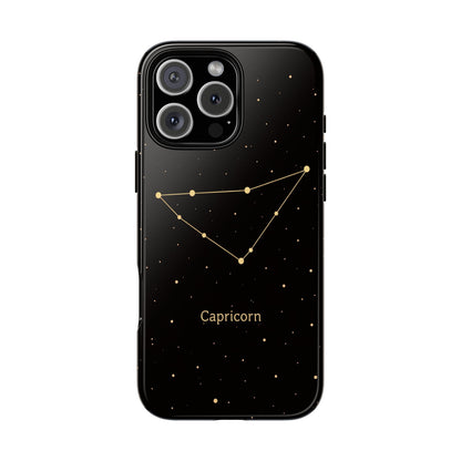 Capricorn Zodiac Constellation Phone Case – Luxe Gold Celestial Cover
