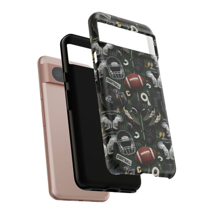 Football Pattern Phone Case – Sports Fan Tough Protective Game Day Case