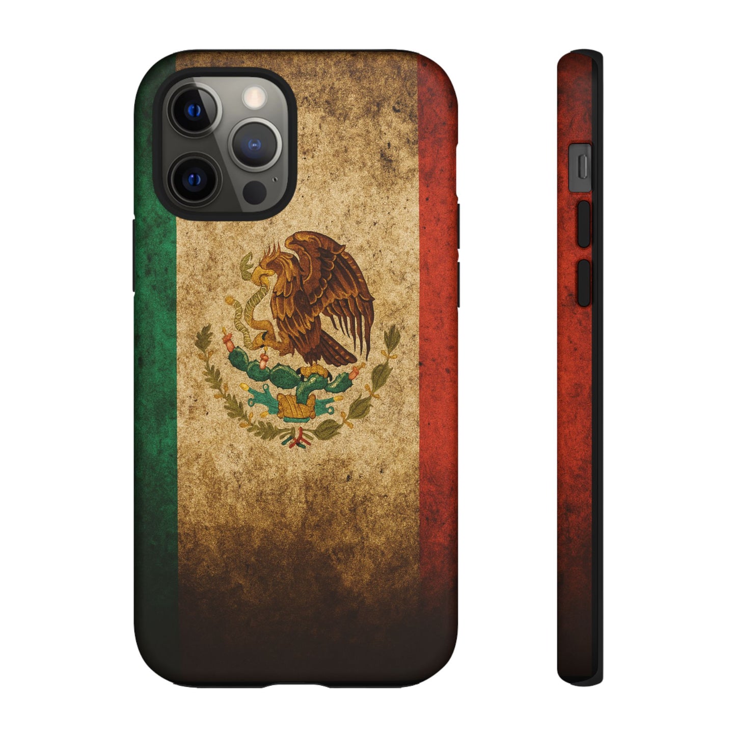 Vintage Mexico Flag Phone Case – Mexican Pride Grunge Flag Aesthetic Tough Case