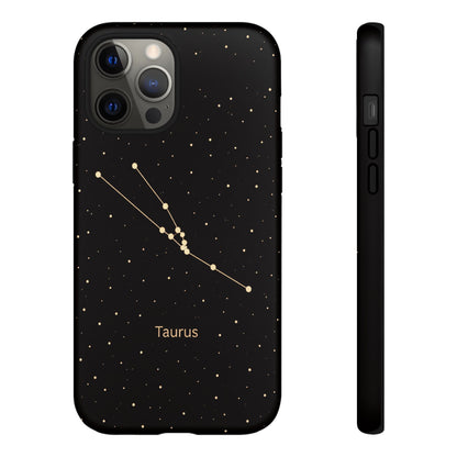 Taurus Zodiac Constellation Phone Case – Luxe Gold Celestial Cover