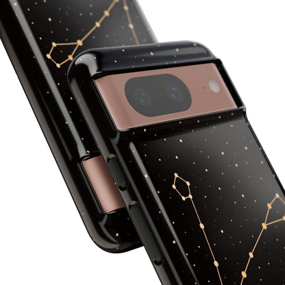 Pisces Zodiac Constellation Phone Case – Luxe Gold Celestial Cover