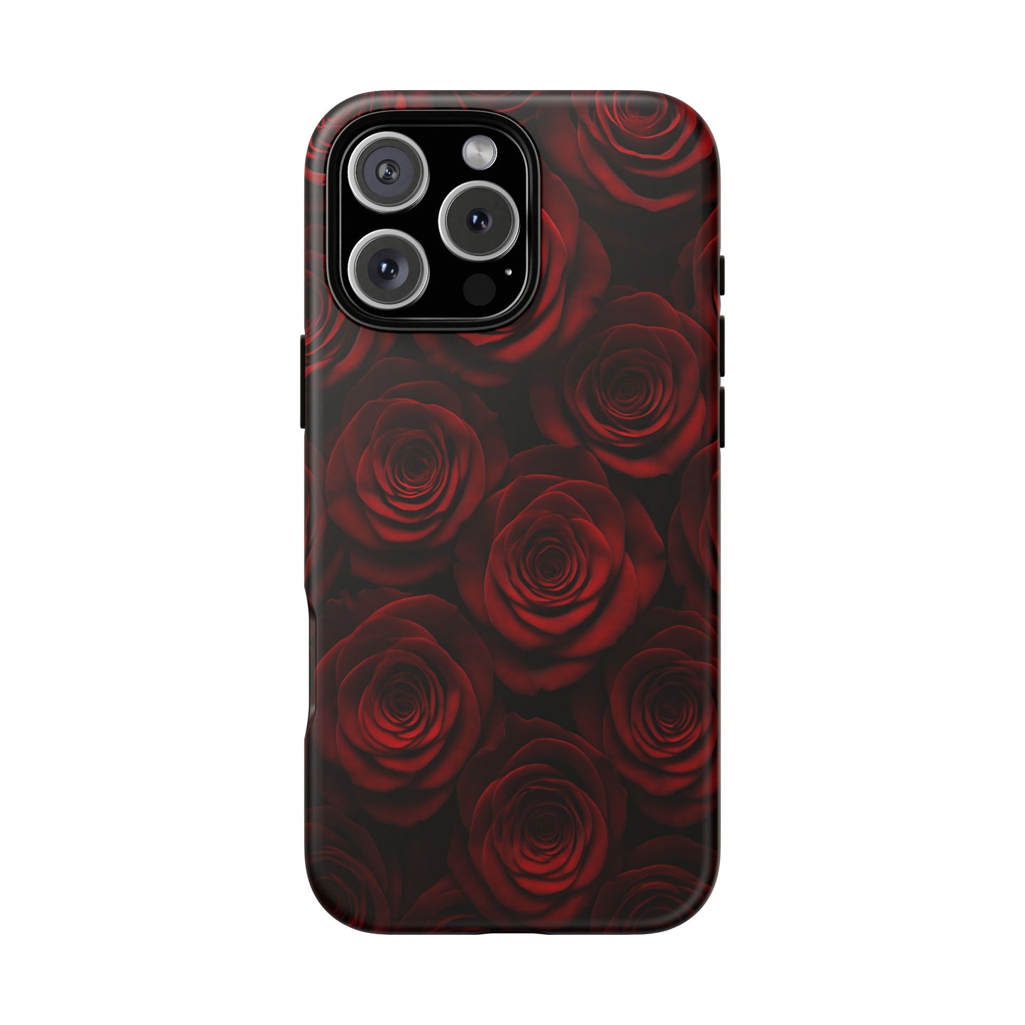 Dark Red Rose Phone Case – Gothic Floral Tough Case (iPhone, Samsung, Pixel)
