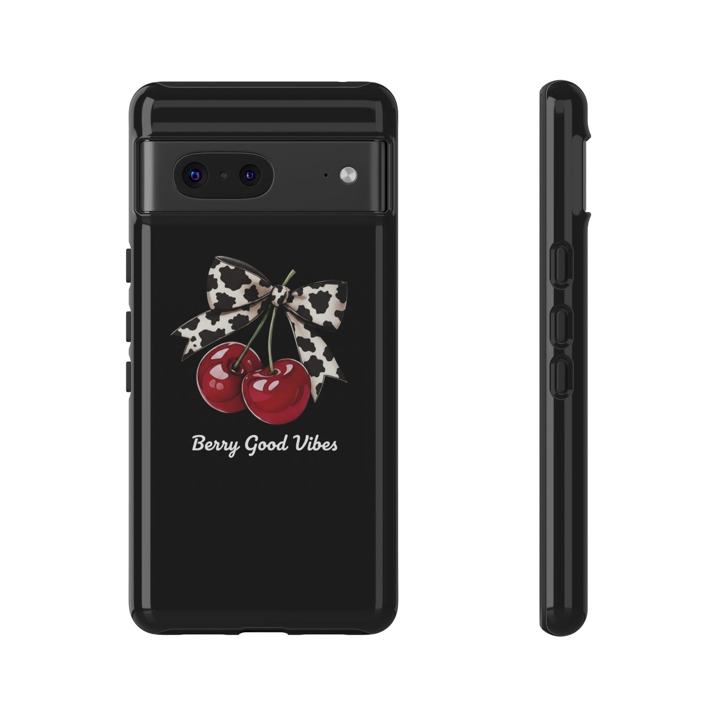 Cherry Cow Print Phone Case | Coquette Bow Aesthetic iPhone & Samsung Tough Case