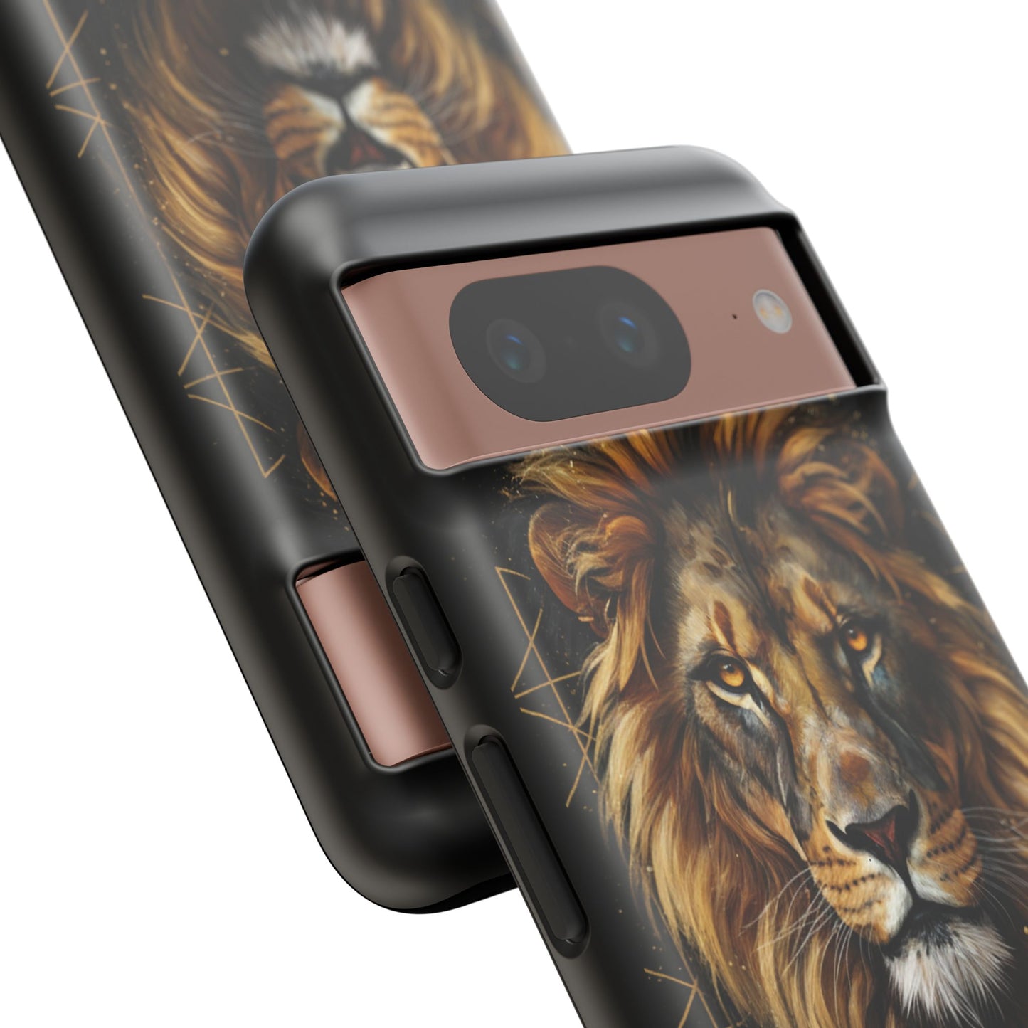 Majestic Lion Phone Case – Black Gold Luxury Lion Art Tough Protective Case