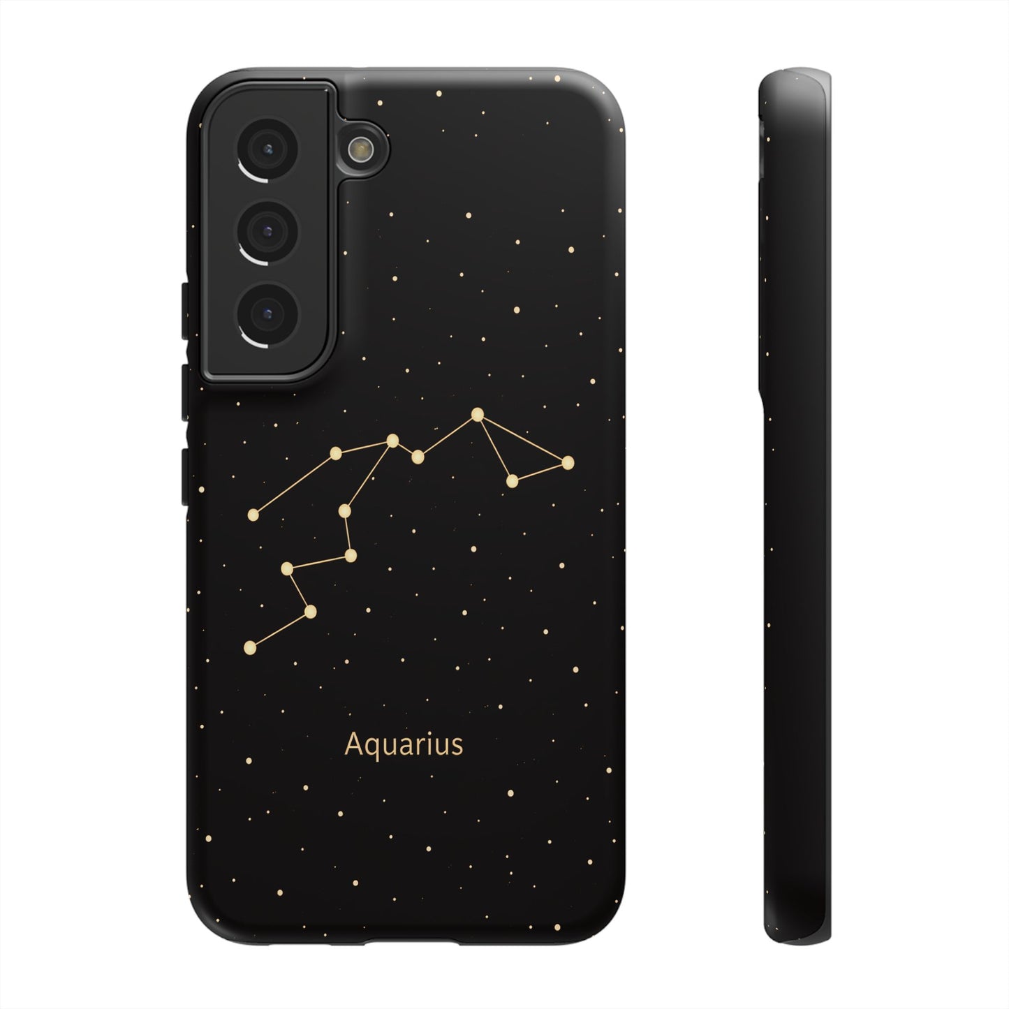 Aquarius Zodiac Constellation Phone Case – Luxe Gold Celestial Cover