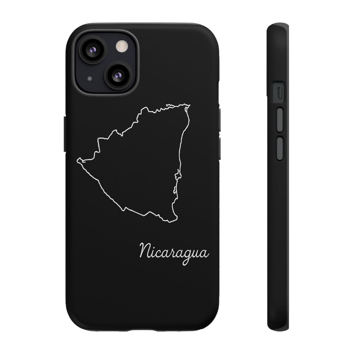 Nicaragua Outline Phone Case – Minimal Country Map Tough Case (iPhone, Samsung, Pixel)