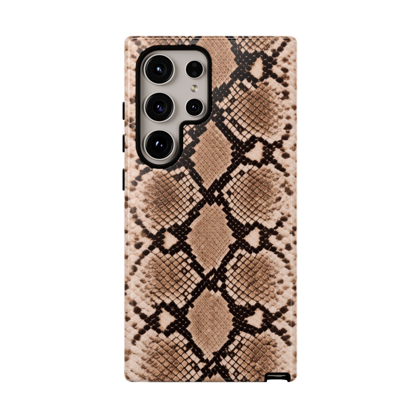 Snake Print Phone Case – Brown Python Pattern Slim Protective Cover for Iphone, Samsung Galaxy and Pixel