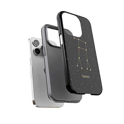 Gemini Zodiac Constellation Phone Case – Luxe Gold Celestial Cover