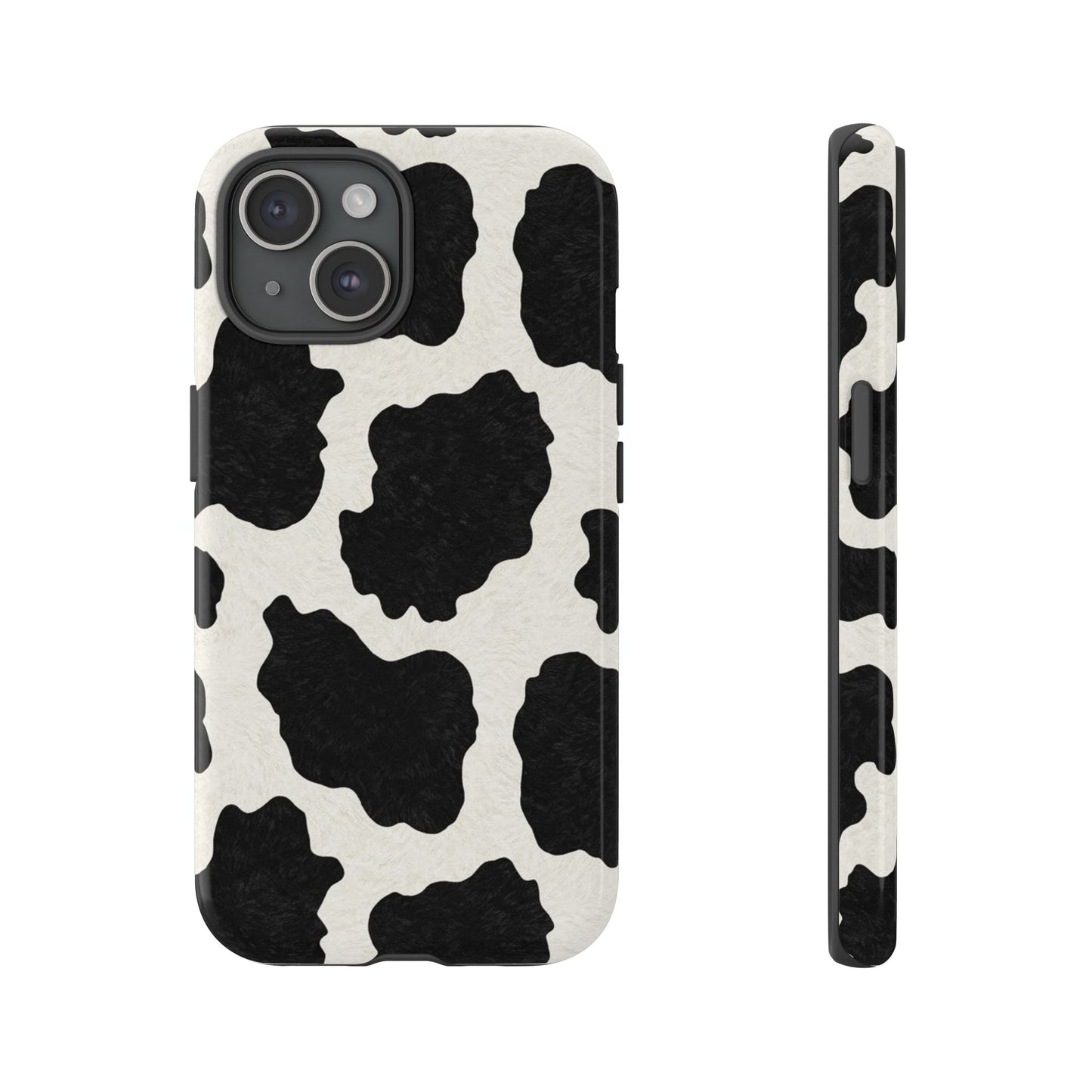 Black & White Cow Print Phone Case | Aesthetic Tough Protective Case