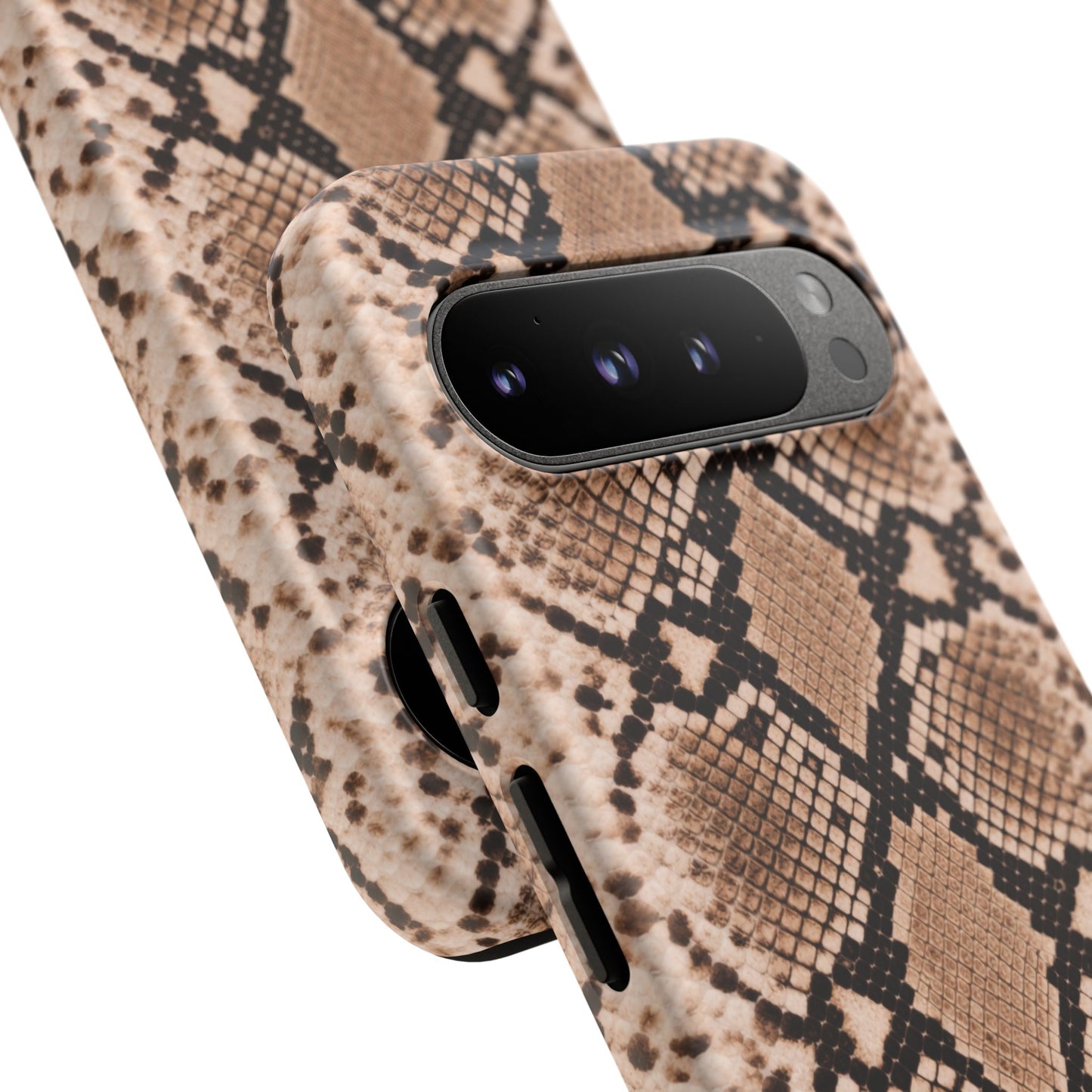 Snake Print Phone Case – Brown Python Pattern Slim Protective Cover for Iphone, Samsung Galaxy and Pixel