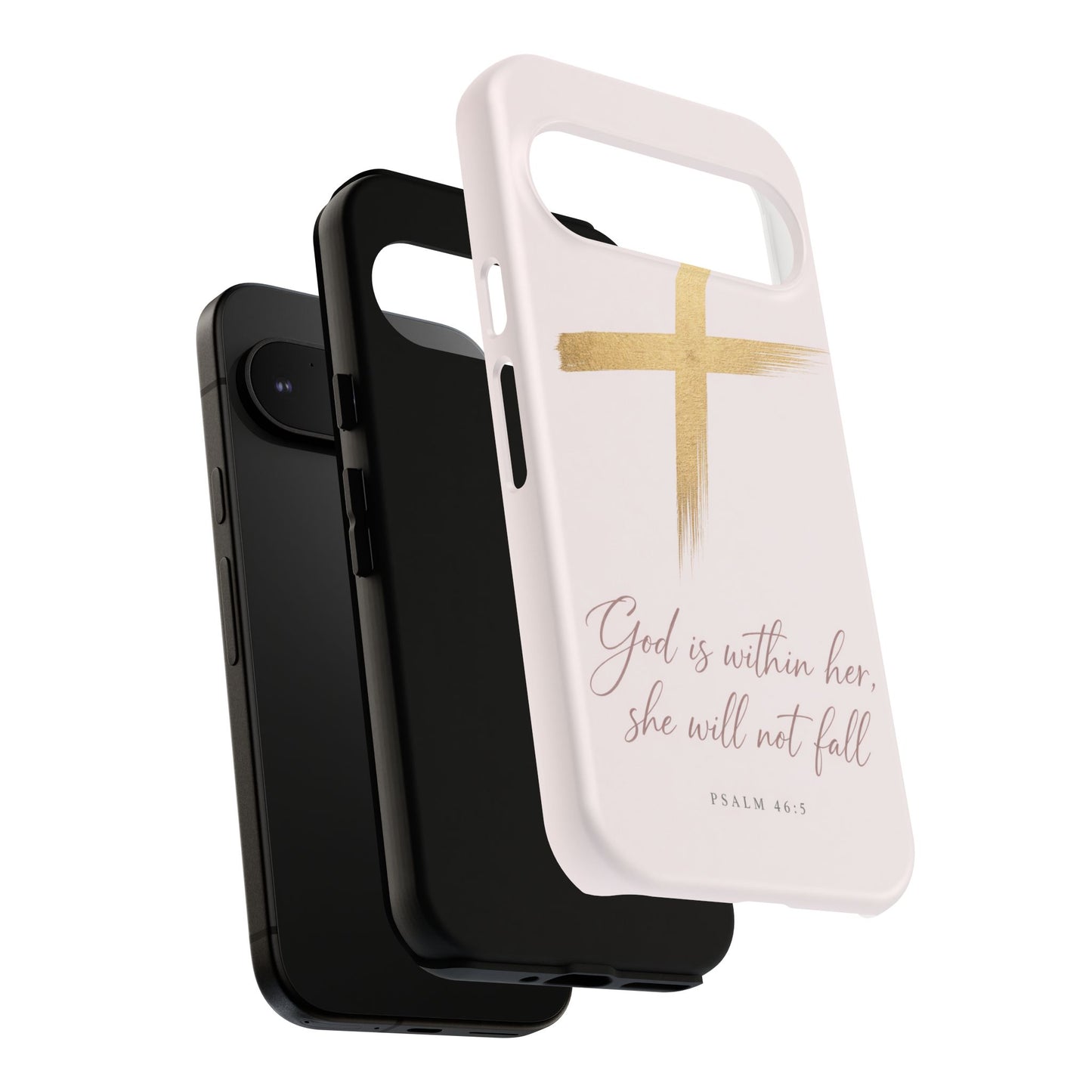 Psalm 46:5 God Is Within Her Christian Cross Phone Case Faith Gift