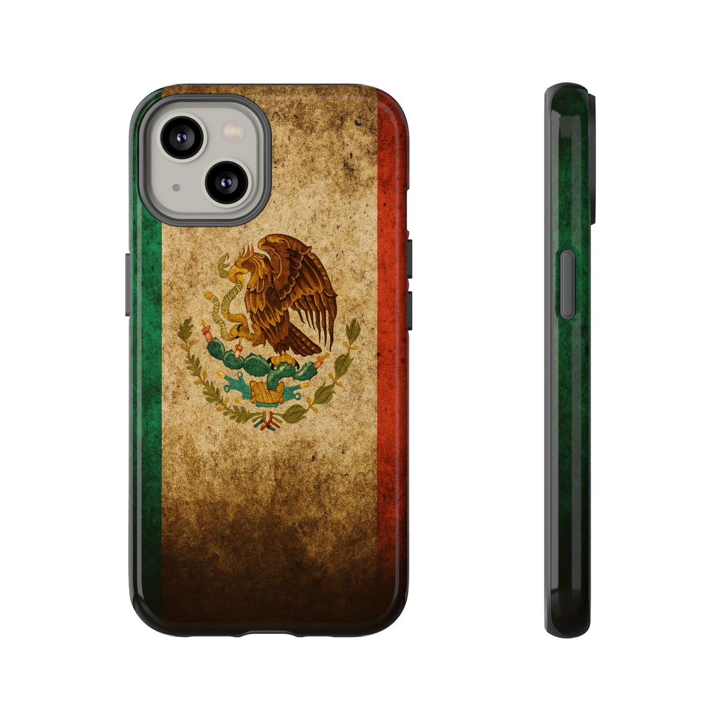 Vintage Mexico Flag Phone Case – Mexican Pride Grunge Flag Aesthetic Tough Case
