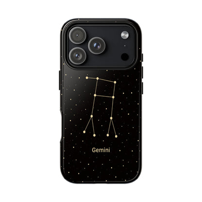 Gemini Zodiac Constellation Phone Case – Luxe Gold Celestial Cover