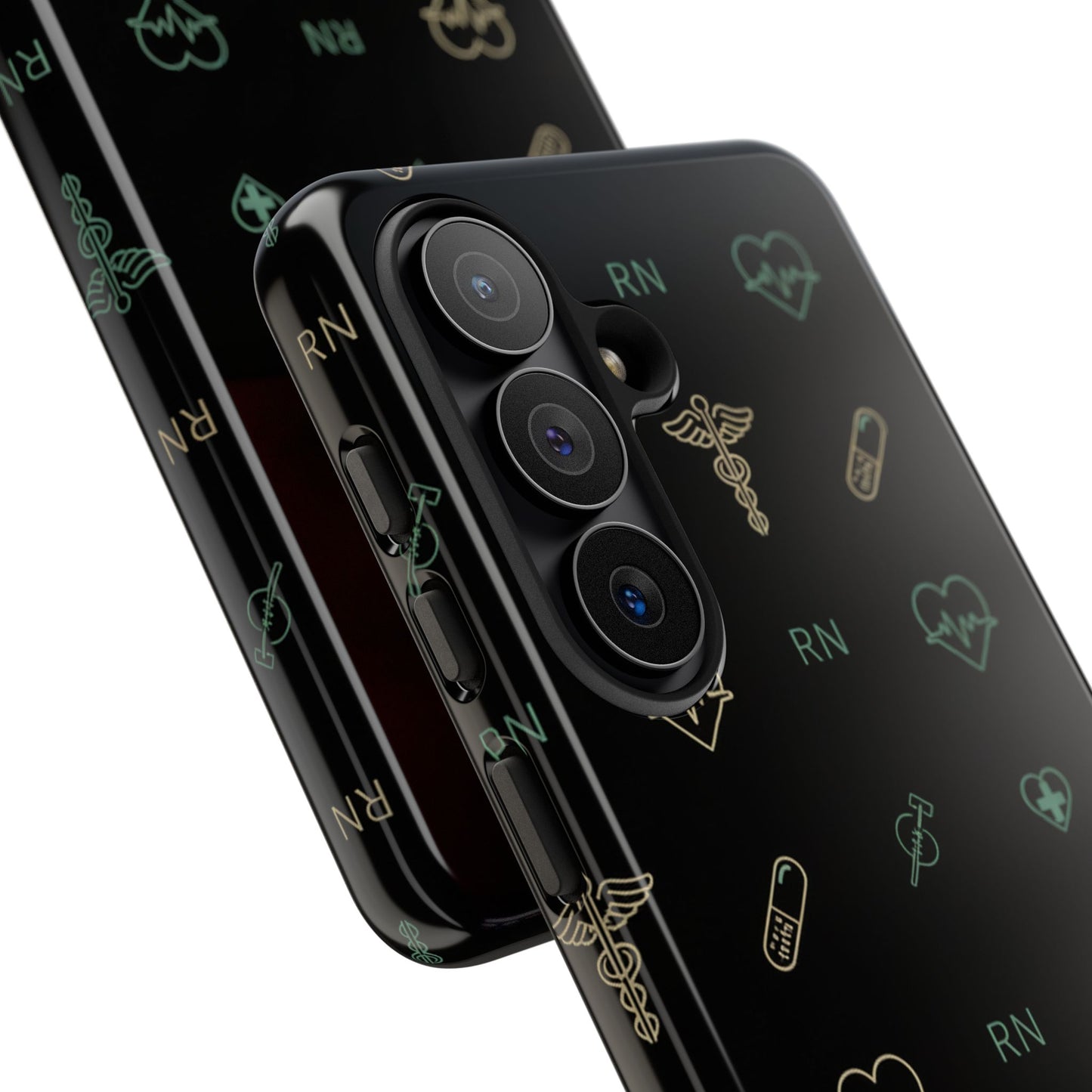 RN Nurse Phone Case – Minimal Medical Icon Pattern Healthcare Worker Tough Case