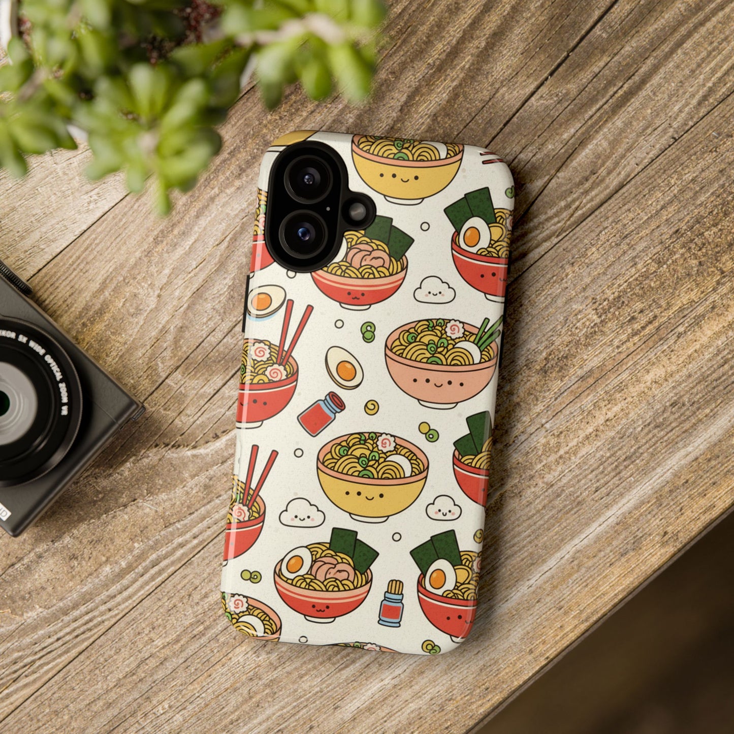 Kawaii Ramen Phone Case – Cute Japanese Food Pattern | Noodle Bowl Aesthetic Case
