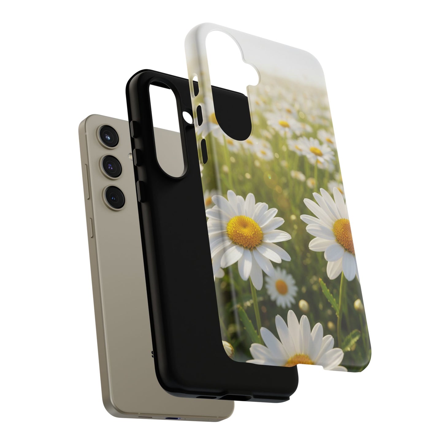 Daisy Phone Case – Floral Spring Field Tough Protective Case (iPhone, Samsung, Pixel)