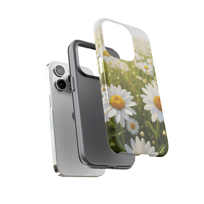 Daisy Phone Case – Floral Spring Field Tough Protective Case (iPhone, Samsung, Pixel)