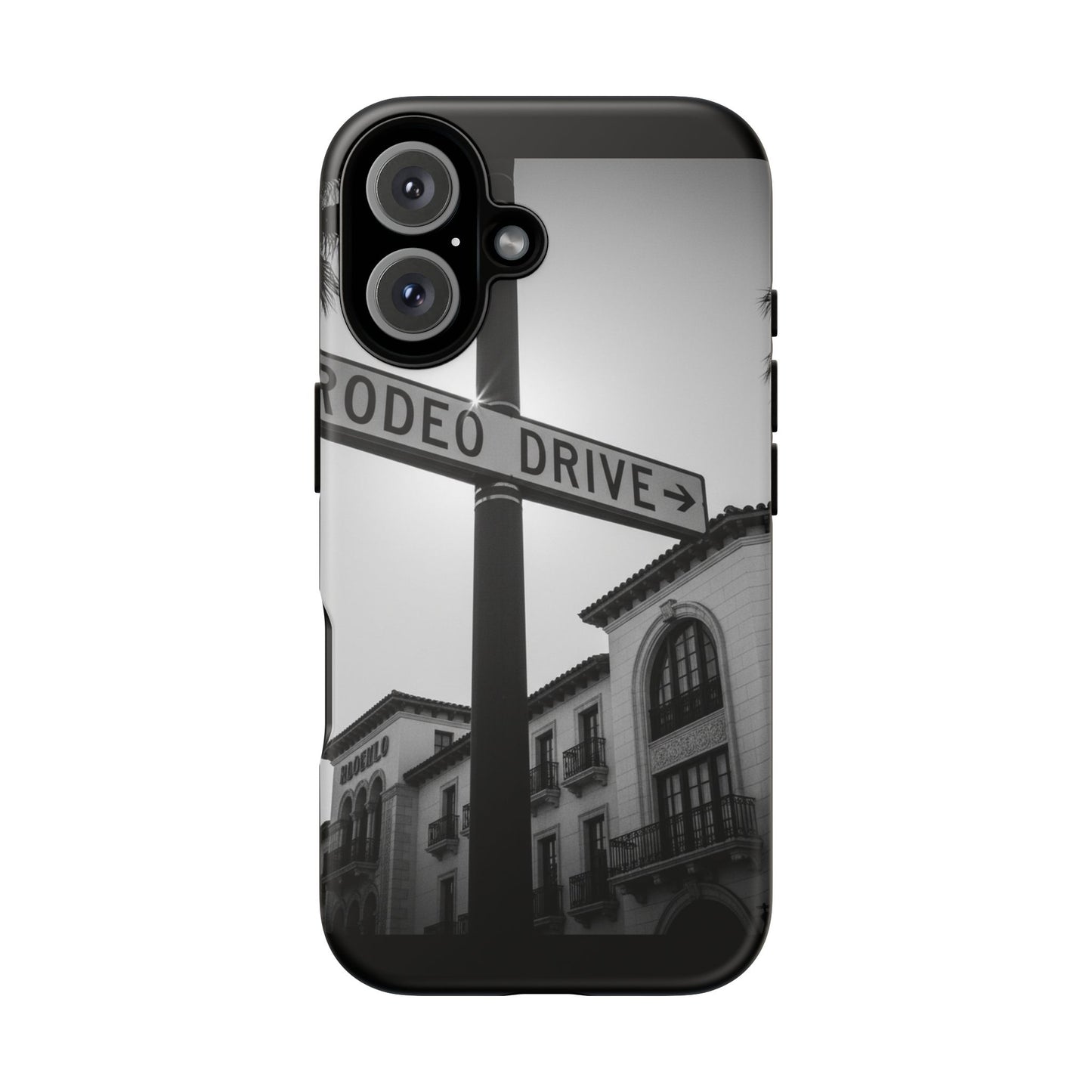 Rodeo Drive Phone Case | Los Angeles Aesthetic Black & White Photography | Luxury LA Street Tough Case for iPhone & Samsung