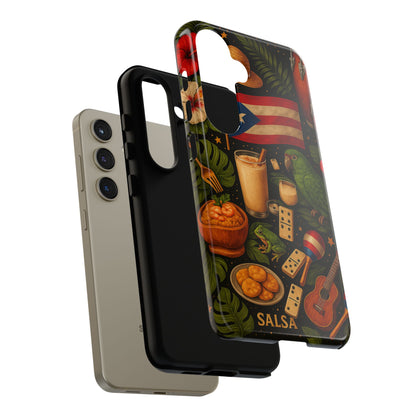 Puerto Rican Culture Phone Case | Boricua Icons Caribbean Aesthetic Tough Protective Case