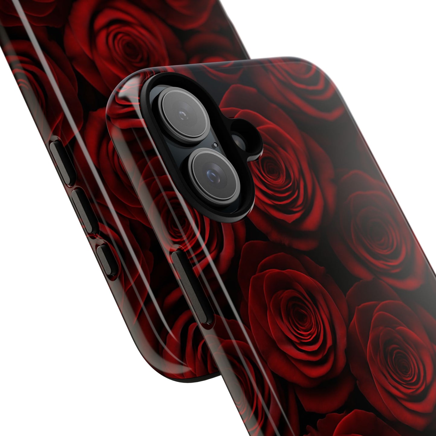 Dark Red Rose Phone Case – Gothic Floral Tough Case (iPhone, Samsung, Pixel)