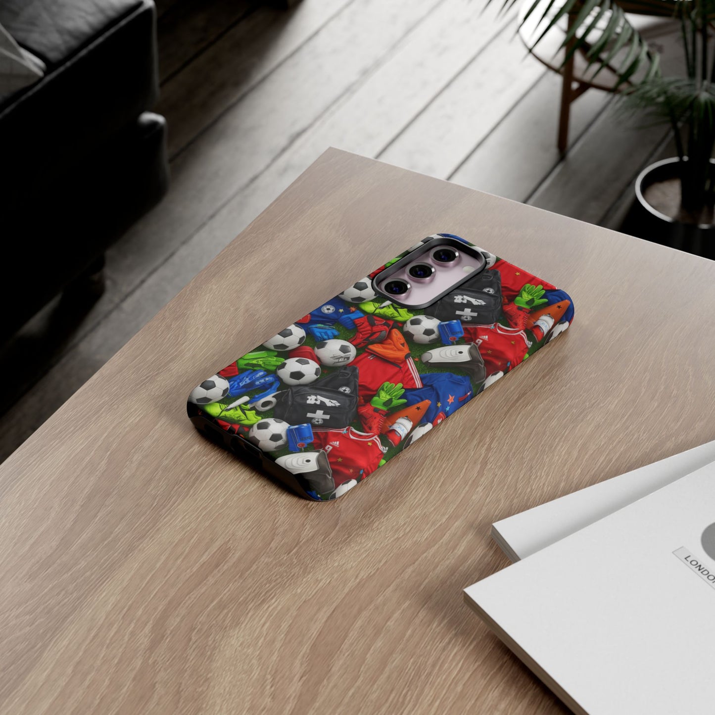 Soccer Ball Pattern Phone Case – Sports Fan Tough Protective Game Day Case